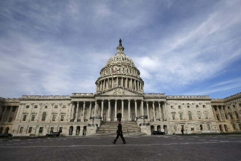 US Capitol Building menjadi salah satu ikon Washington DC. (Jason Reed/Reuters/Republika.co.id)