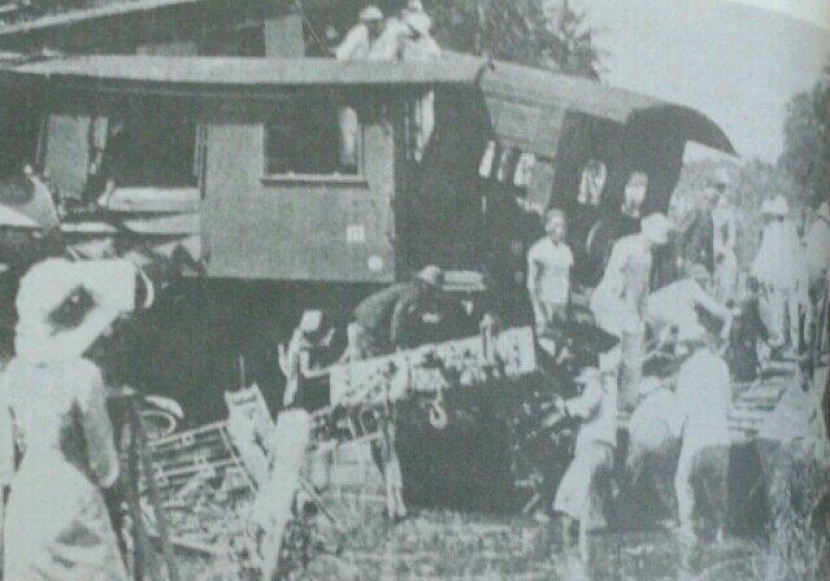 Kecelakaan Kereta Api di Ancol pada 1914. Foto: Istimewa