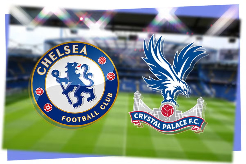 Logo Chelsea (kiri), Crystal Palace (kanan). Foto: The Standard.