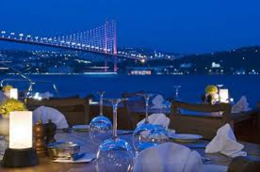 Posisi meja dan temoat duduk restoran publik di Istanbul.