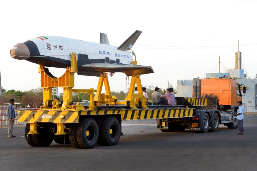 Reusable Launch Vehicle-Technology Demonstrator (RLV-TD) dirancang untuk menguji teknologi pesawat luar angkasa India yang bisa digunakan kembali. Gambar: ISRO