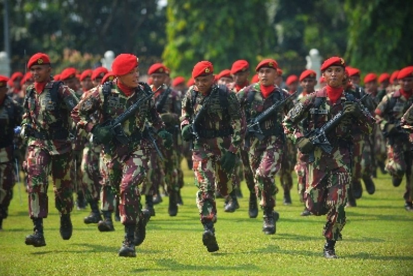Prajurit Kopassus. Komandan Pasukan Khusus (Kopassus) hari ini, 16 April 2022 berulang tahun ke-70. Foto: Republika.