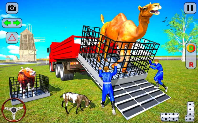 Tangkapan layar 'Eid Animals Transport Cow Game'.