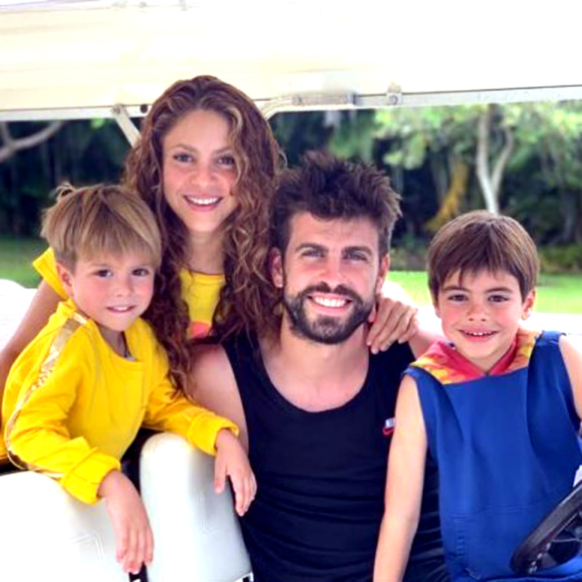 Instagram/3gerardpique/Gerard Pique ketika masih bersama Shakira dan dua anaknya