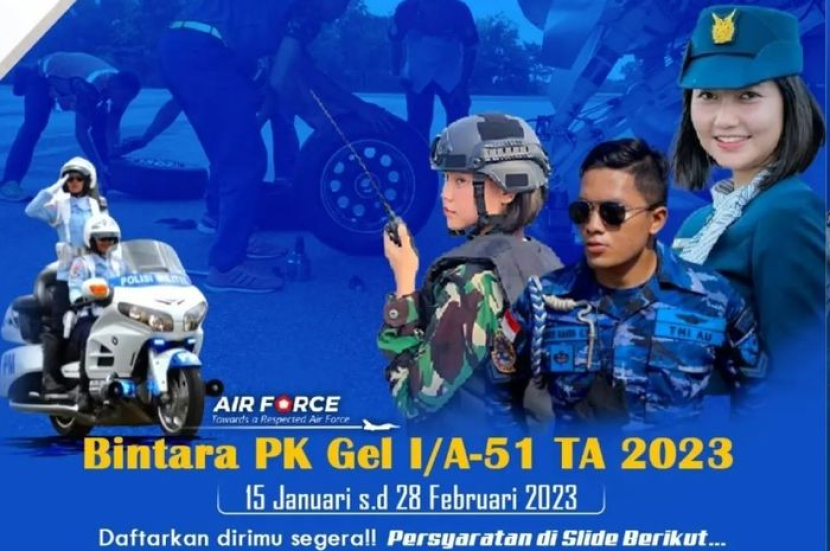 TNI AU buka rekrutmen Bintara PK Tahun 2023. (foto: instagram/tni au)