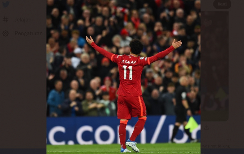 Mohamed Salah berharap Liverpool mampu meraih quadruple musim ini. (Twitter/@MoSalah)