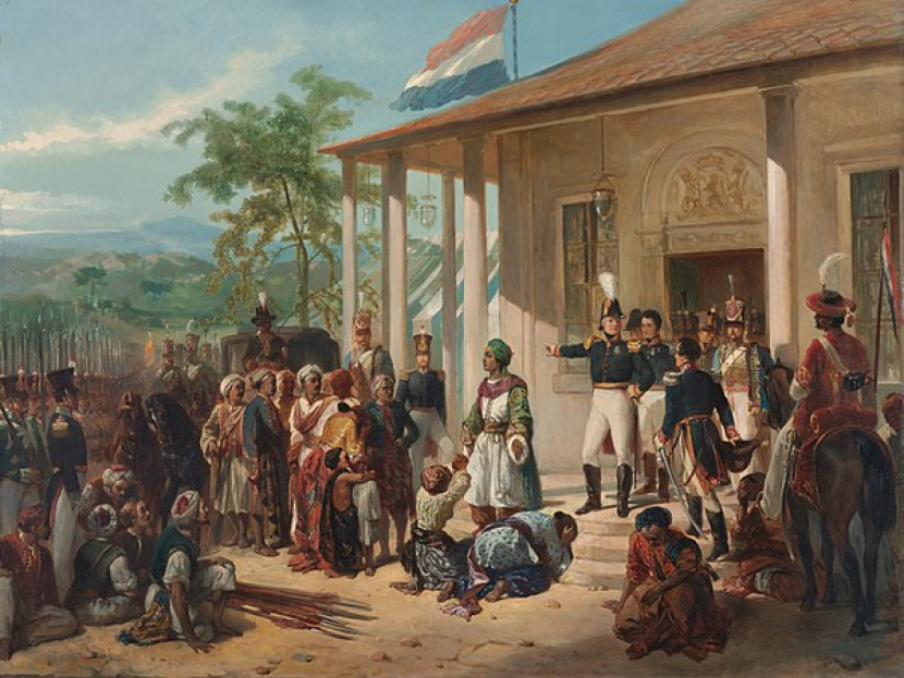 Lukisan penangkapan Diponegoro versi Pineman.