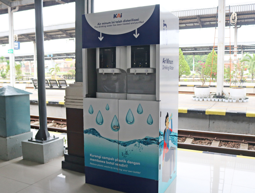 Water station di Stasiun Cirebon dan Stasiun Cirebon Prujakan. (Humas Daop 3 Cirebon)