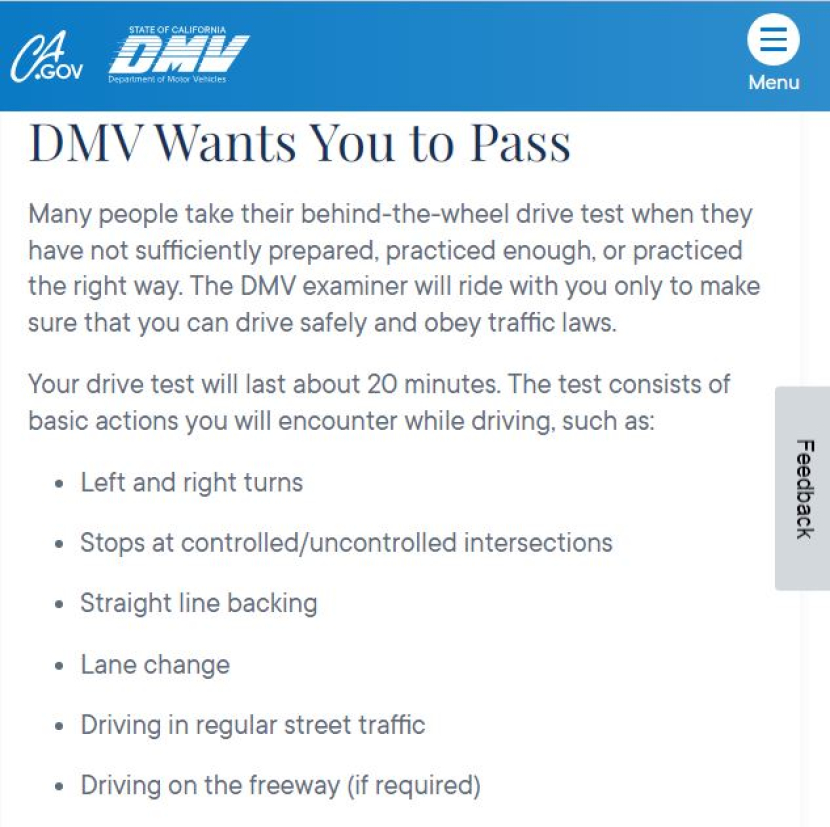 Cuplikan informasi dari Departement of Motor Vihicle (DMV), Samsat-nya California.