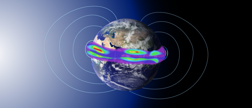 Illustration of airglow and Earth's magnetic field.  Image: NASA