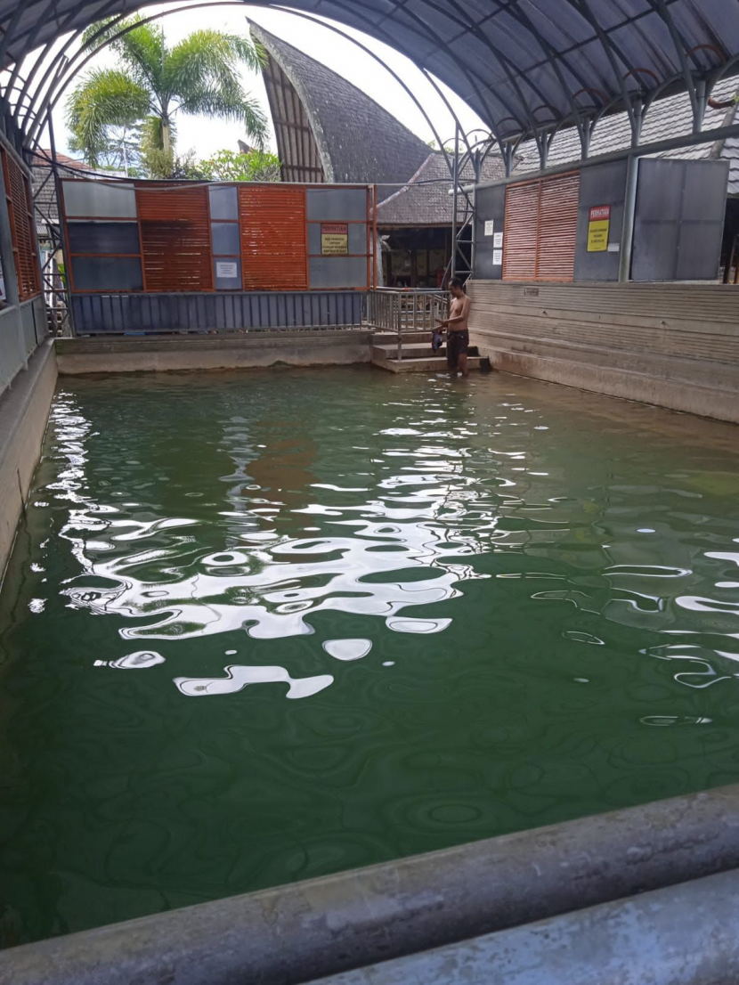 Kolam air panas alami di SPBU Kecamatan Kadipaten. (Dok Humas Pertamina Patra Niaga Regional Jawa Bagian Barat)