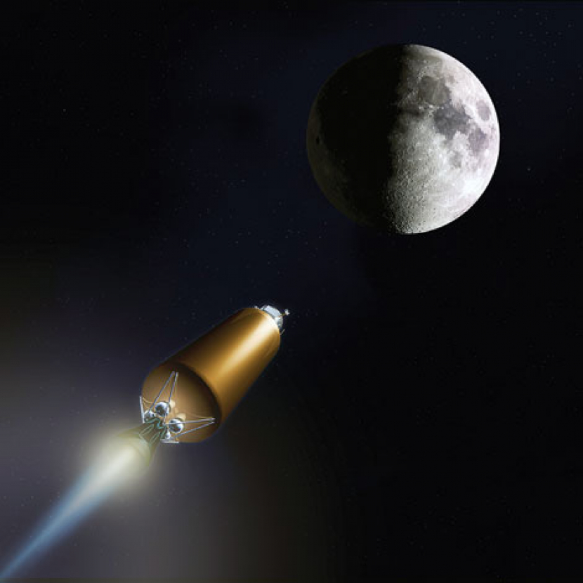 Ilustrasi roket yang dikirim NASA untuk menghantam bulan beberapa waktu lalu.