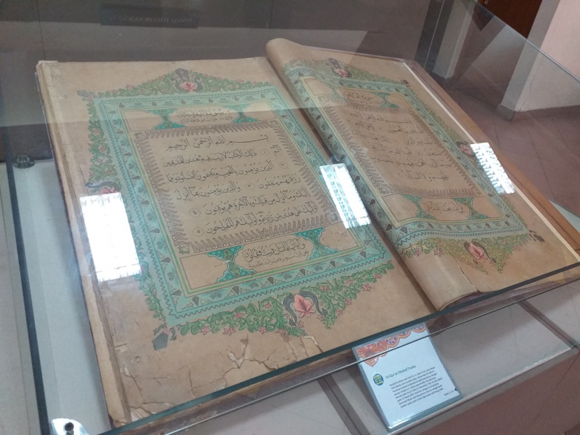Quran Pusaka Republik Indonesia di Bayt Alquran dan Museum Istiqlal (BQMI), Jakarta, 2019. Fuji E Permana