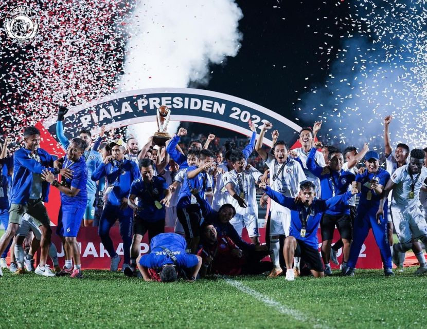 Arema FC sukses mempertahankan gelar juara turnamen pramusim Piala Presiden.