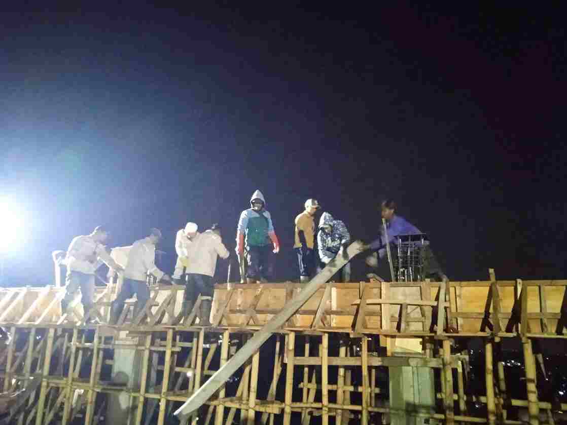 PENGECORAN RING BALOK DAN TALANG MASJID PESANTREN YATIM AL QURAN AL HILAL DIMULAI