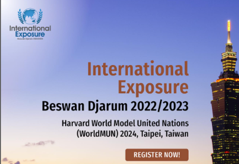 Harvard World Model United Nations (WorldMUN) Conference 2024 akan digelar di Taipei, Taiwan. Foto : IG @djarumbeasiswaplus