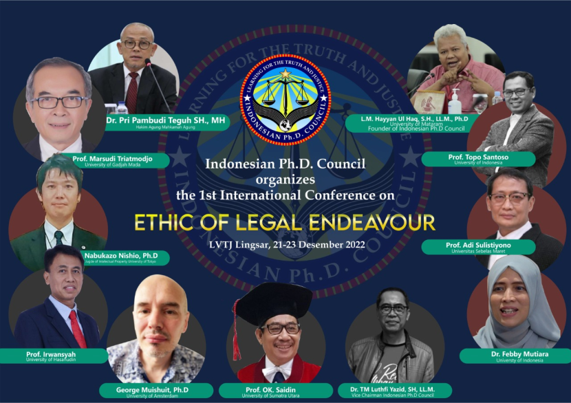 Dewan Doktor Hukum Indonesia menggelar  1st International Conference on Ethics of Legal Endeavour di Lingsar, Mataram, Nusa Tenggara Barat (NTB), 21 sampai 23 December 2022. Foto : dok  