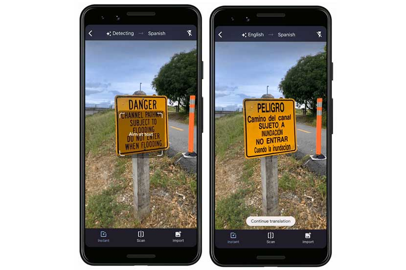 Fitur terjemahan kamera instan pada Google Translate. (Sumber: Fone Arena)