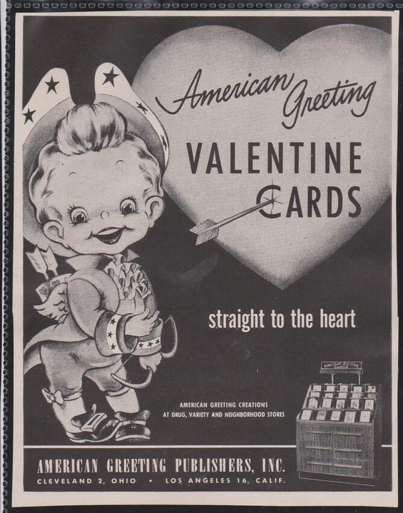 Salah satu kartu ucapan Valentine pertama di Amerika Serikat. (Vintage Recycling)