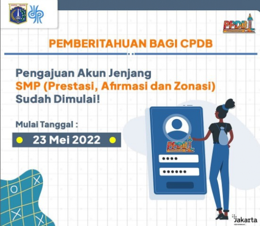 Provinsi DKI Jakarta membuka pendaftaran penerimaan peserta didik baru (PPDB) 2022. Foto : officialppdbdki