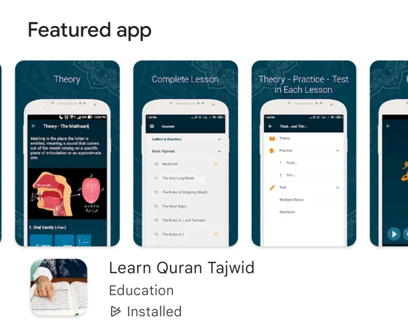 Aplikasi learn quran tajwid