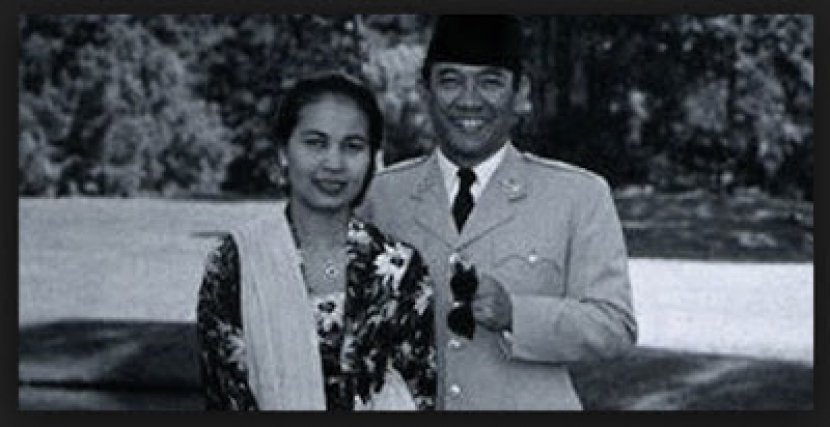 Presiden Soekarno dan Hartini.