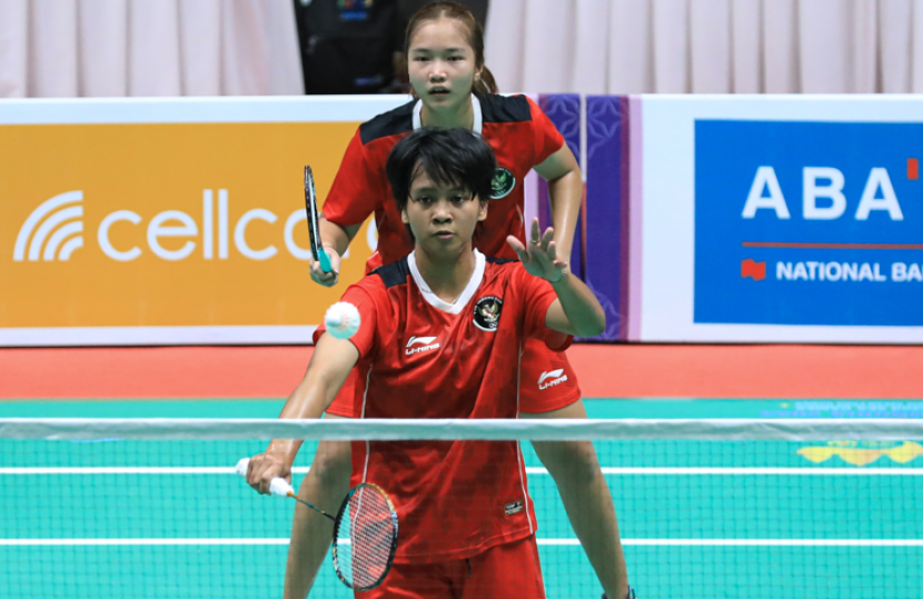 Dua pasangan ganda putri menciptakan All Indonesian Final sehingga memastikan medali emas SEA Games 2023 untuk Indonesia.