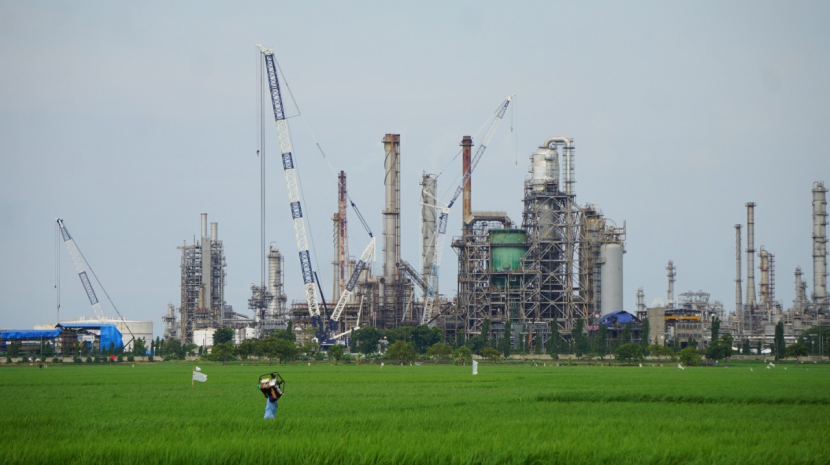 Kilang minyak Refinery Unit VI Balongan, Kabupaten Indramayu, Jabar tengah mengerjakan project RDMP yakni Upgrading Unit CDU (Crude Destillation Unit) Revitalisasi Unit RCC (Residue Catalytic Cracking) yang akan meningkatkan kapasitas produksi. (Istimewa)