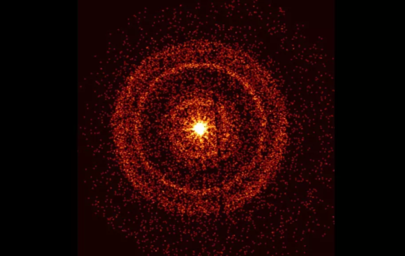 Ledakan sinar gamma paling terang yang pernah dilihat memaksa para astronom memikirkan kembali teori mereka. Gambar: NASA/Swift/A. Beardmore (Universitas Leicester)