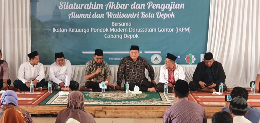 Wakil Wali Kota Depok Imam Budi Hartono mengahadiri silaturahmi IKPM Darussalam Gontor Depok. Foto: Istimewa