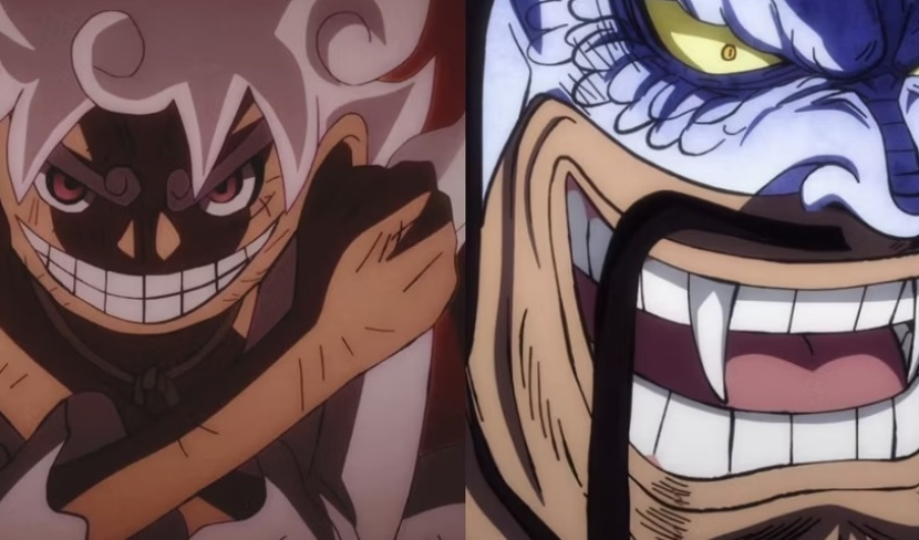 Luffy Vs Kaido dalam episode 1074 One Piece. 