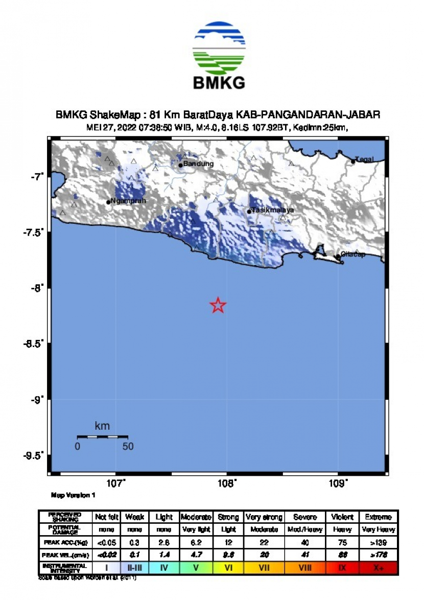 Ilustrasi Gempa Pangandaran