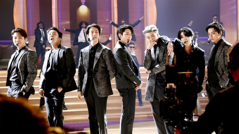 BTS ketika tampil di Grammy. Foto: Yonhap