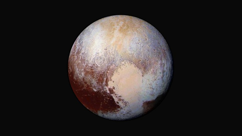 Gambar Pluto yang diambil oleh pesawat antariksa NASA, New Horizons, 2015. Gambar: Laboratorium Fisika Terapan Universitas NASA/Johns Hopkins/Institut Penelitian Barat Daya)