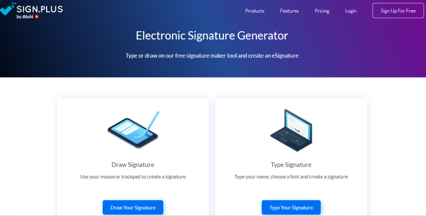 Sign.plus. Aplikasi tanda tangan elektronik berbasis web. Foto: Tangkapan layar