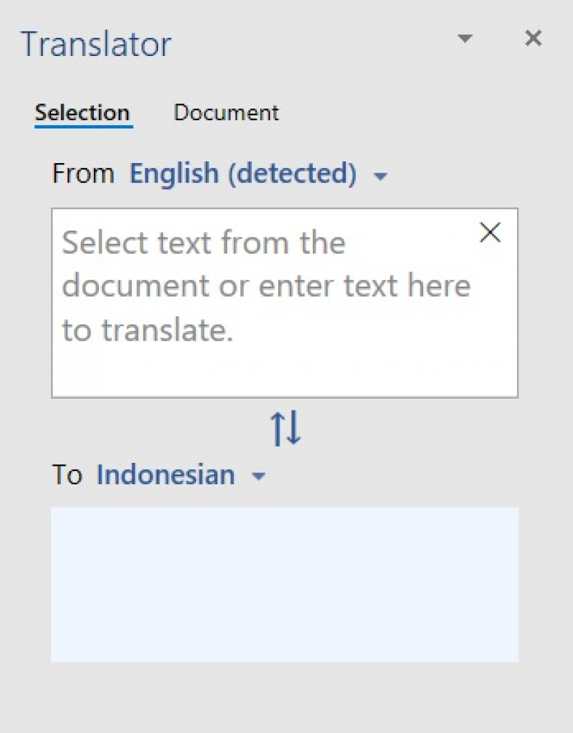 Microsoft Words. Fitur translate di Microsoft Words