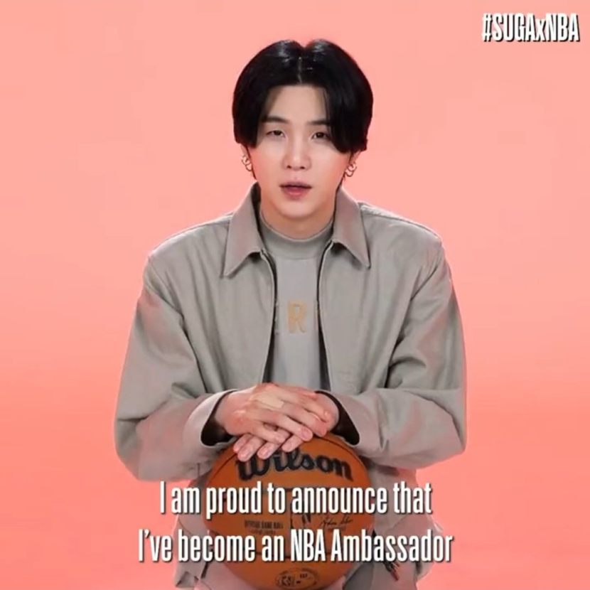 Suga BTS jadi global ambassador NBA. Dok: Twitter