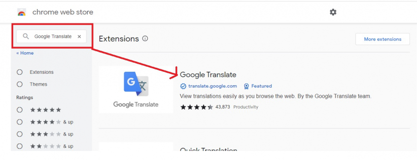 Google Chrome. Menginstall Google Translate Extension. Foto: Tangkapan layar.
