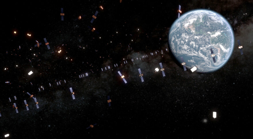 Lalu lintas ruang angkasa. Gambar: ESA