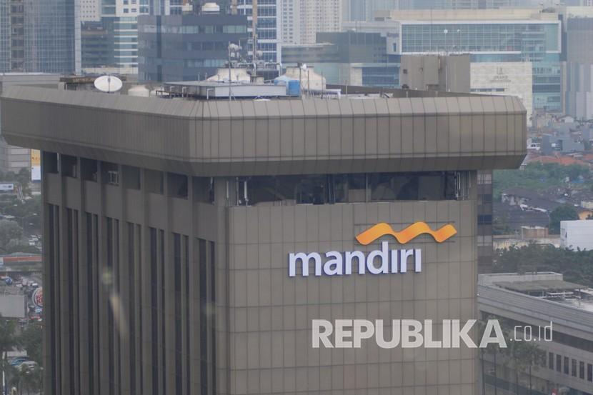 Bank Mandiri's Head Office in Jakarta Indonesia. Bank Mandiri records a significant performance in 2021 supported by rising corporate loans.