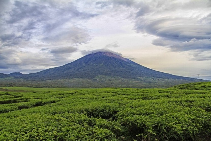 Gunung Kerinci di Sumatera Barat mengalami erupsi pada WIB Selasa (06/12/22) pukul 08.22 WIB. Ilustrasi. Foto : indonesia travel