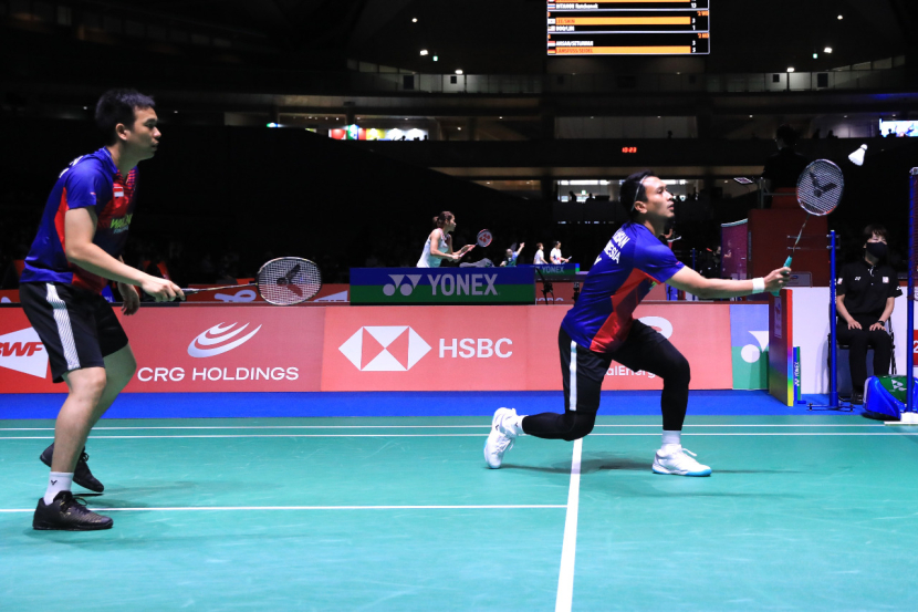 Dua pasangan ganda putra Indonesia, Hendra Setiawan/Mohammad Ahsan (Daddies) dan Fajar Alfian/Muhammad Rian Ardianto (Fajri) ke perempat final Kejuaraan Dunia 2022.