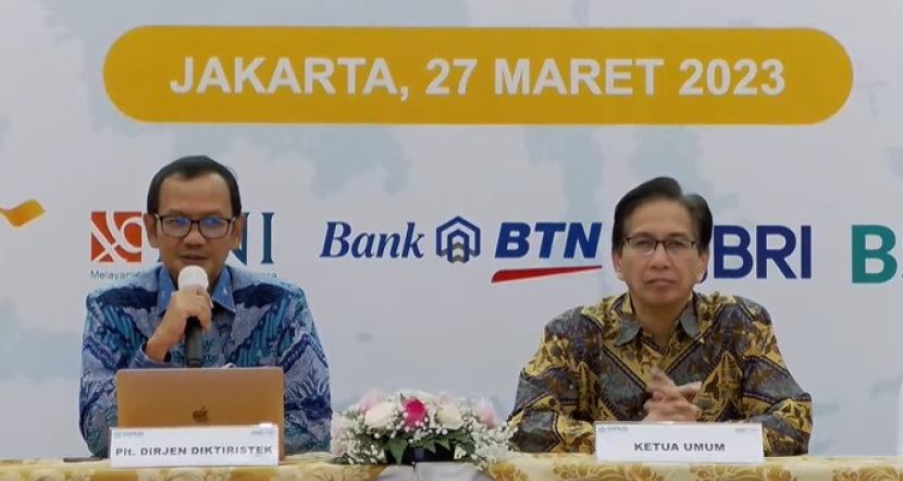 Jumpa pers hasil Jalur Seleksi SNBP tahun 2023 di Jakarta, Senin (27/03/2023). Foto : youtube snpmb