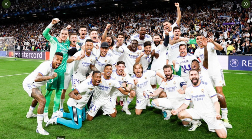 Real Madrid melaju ke final Liga Champions usai menyingkirkan Manchester City. (Twitter/realmadriden)