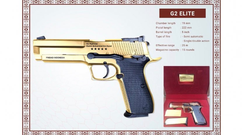 Pistol G2 Elite hadiah Prabowo untuk Pangeran MBZ.