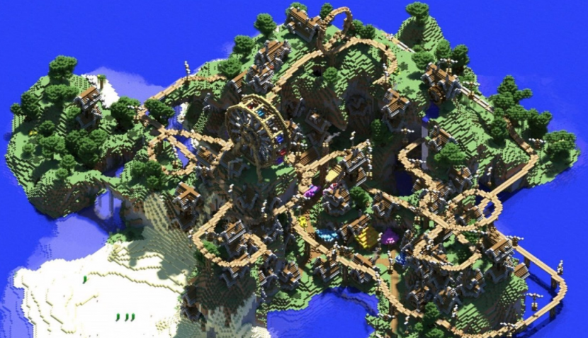 Minecraft. Map spaghetti's roller coaster. Foto: Planet Minecraft