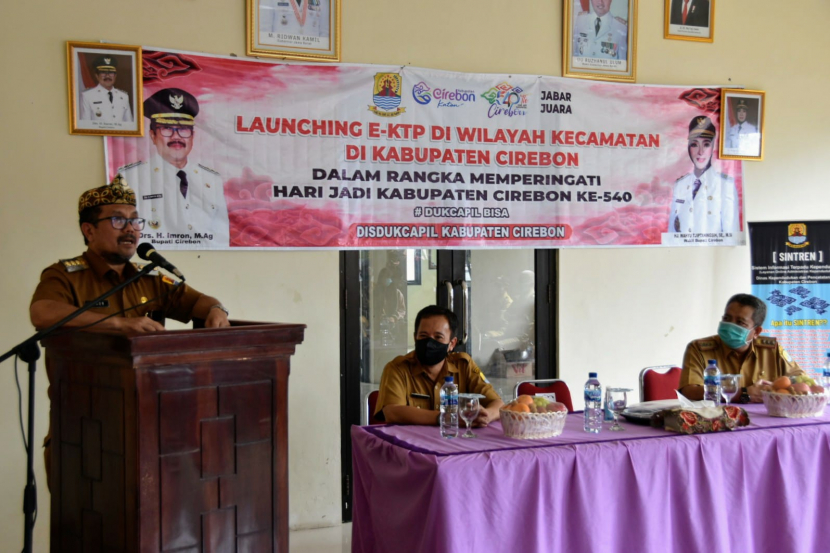 Launching E-KTP di Wilayah Kecamatan Kabupaten Cirebon. (Dok Diskominfo Kabupaten Cirebon)