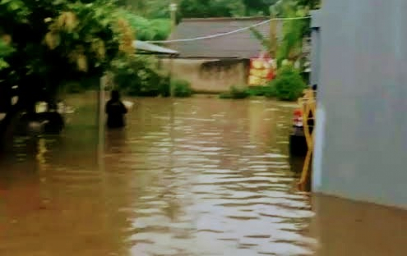 Banjir di Tanah Baru Depok