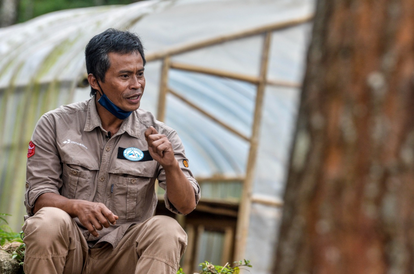 Dedi Sopyandi, Ketua LMDH Bukit Amanah di Desa Campakamulya, Cimaung, Kabupaten Bandung. (foto: Abdan Syakura)