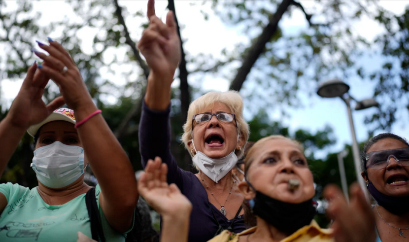 Venezuela memperingati Hari Guru Nasional pada 15 Januari. Potret guru melakukan demonstrasi untuk menuntut gaji yang lebih baik. Foto: AP